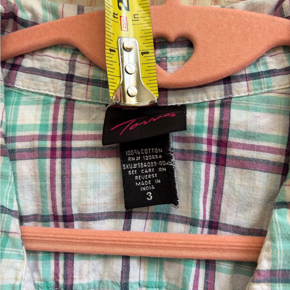 Torrid Plaid Button-Up Shirt Size 3 - Picture 8 of 8
